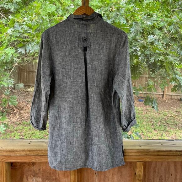 Earth Song Women's Grey 100% Linen Lightweight Jacket Size M - Picture 2 of 8